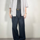 JOHN MASON SMITH / JANE SMITH 14.5oz DENIM IN TUCK COMFORT TAPERED PANTS - INDIGO ONE WASH