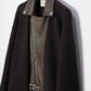 INSCRIRE - Riders Layerd Cardigan - BROWN USED × BROWN