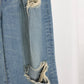 JOHN MASON SMITH / JANE SMITH - 14.5oz DENIM IN TUCK COMFORT TAPERED PANTS - INDIGO BLEACH WASH