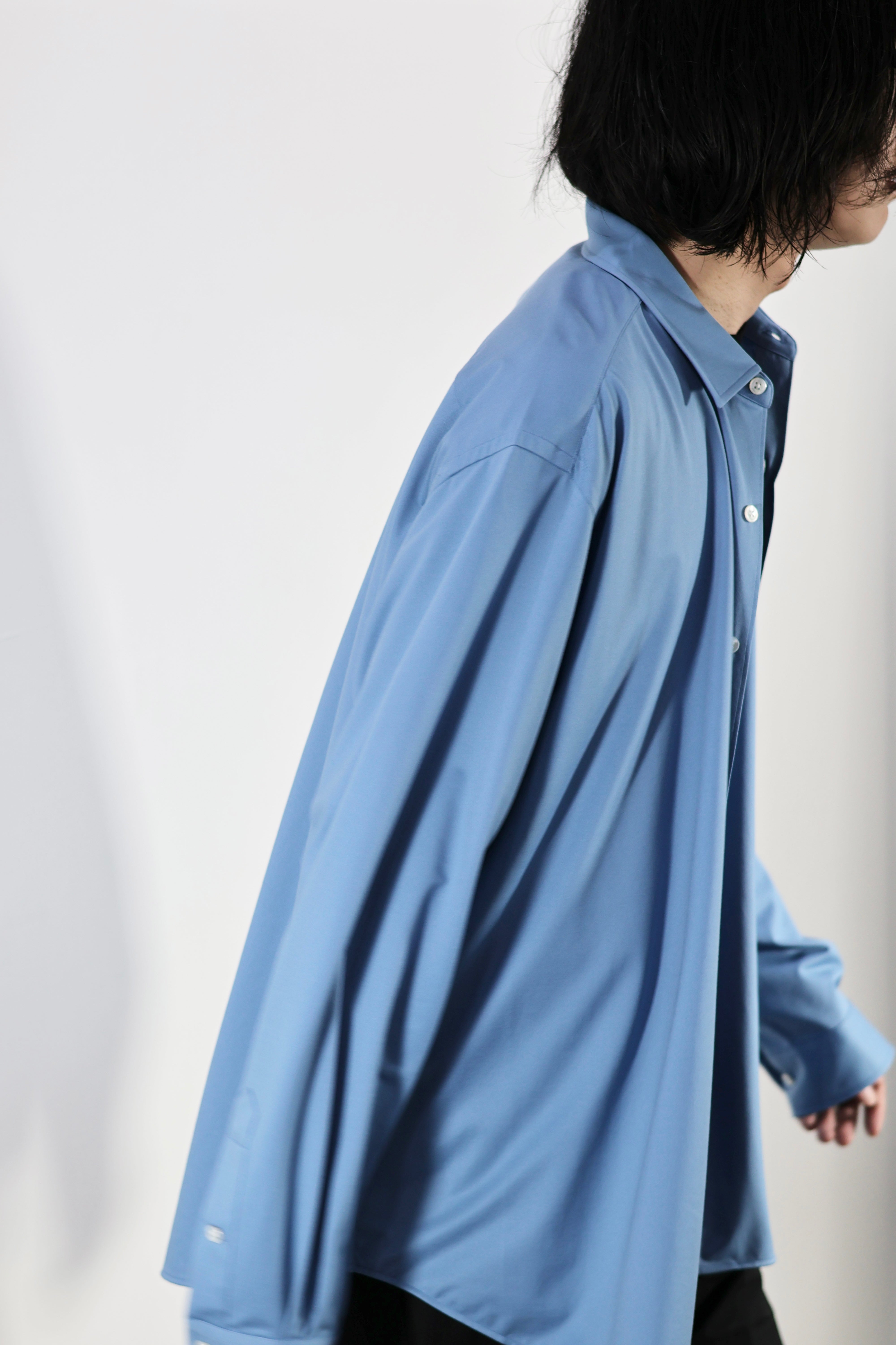 トップス 46G Atmosphere L/S shirt sax KANEMASA PHIL. 46G Atmosphere L/S Shirt - SAX – un