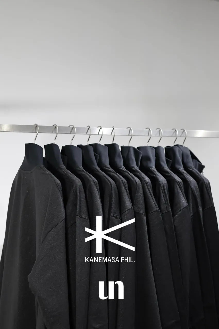 KANEMASA PHIL. - Ex. un Glittery Zip Sweat - BLACK