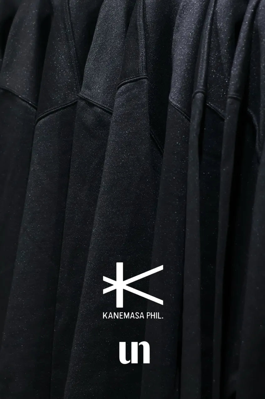 KANEMASA PHIL. - Ex. un Glittery Zip Sweat - BLACK