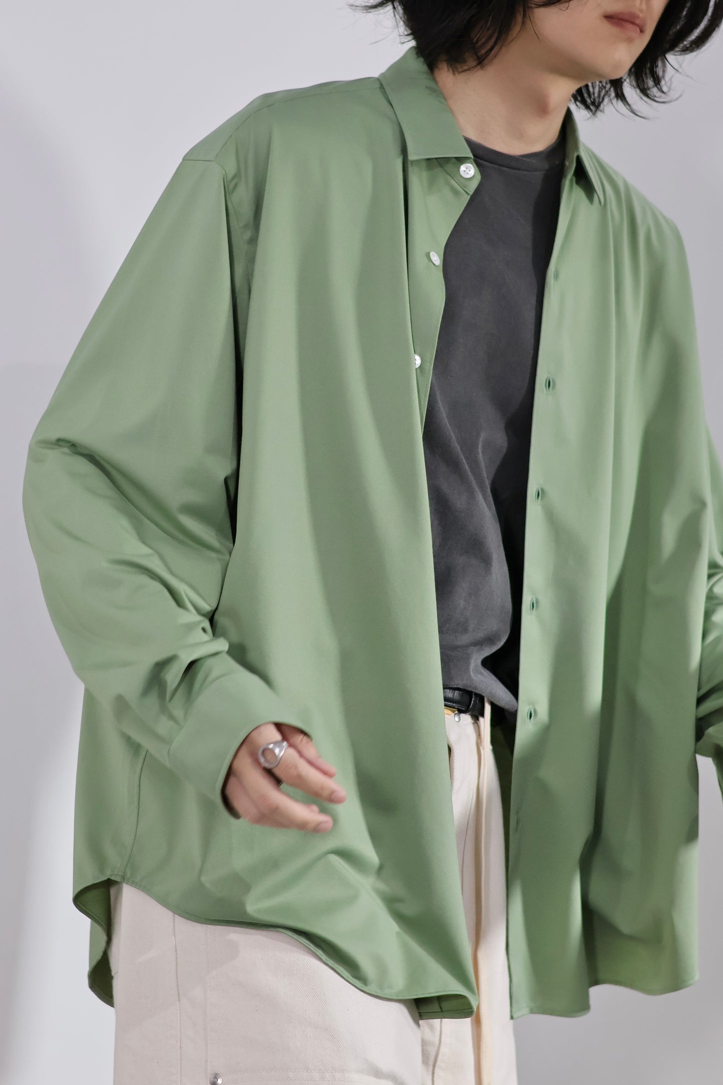 KANEMASA PHIL. - 46G Atmosphere Shirt - GREEN(Weld Green)