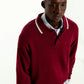 SimplyComplicated - EDGE LINE KNIT POLO - BORDEAUX