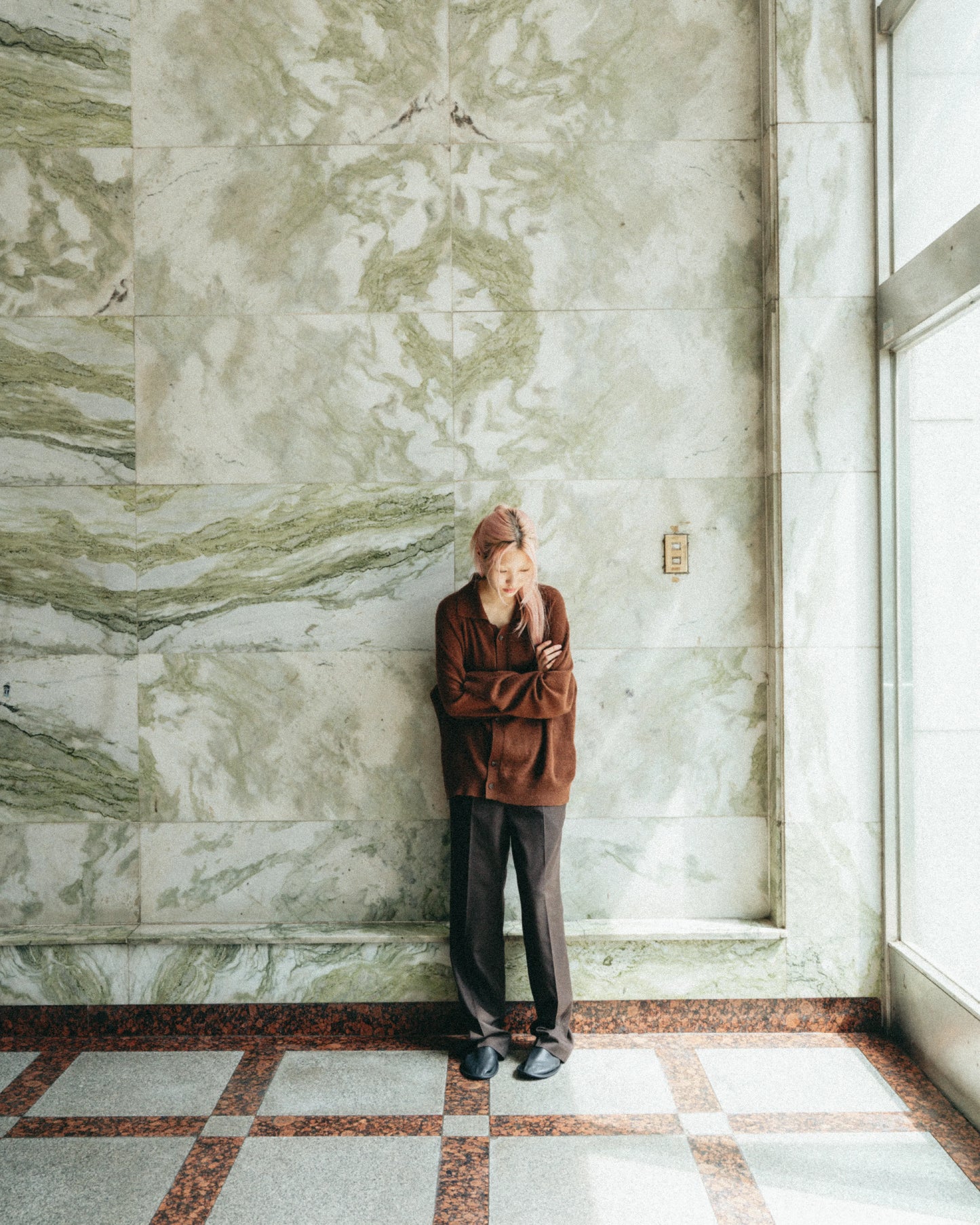 house of naked - INNER MONGORIAN CASHMERE CARDIGAN I - OLIVE BROWN