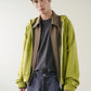 SimplyComplicated - KNITTED ZIP HOODIE - GREEN TEA