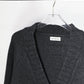 nakedgauge - COMFORT BLEND YARN JAPANESE BAND CARDIGAN - CHARCOAL