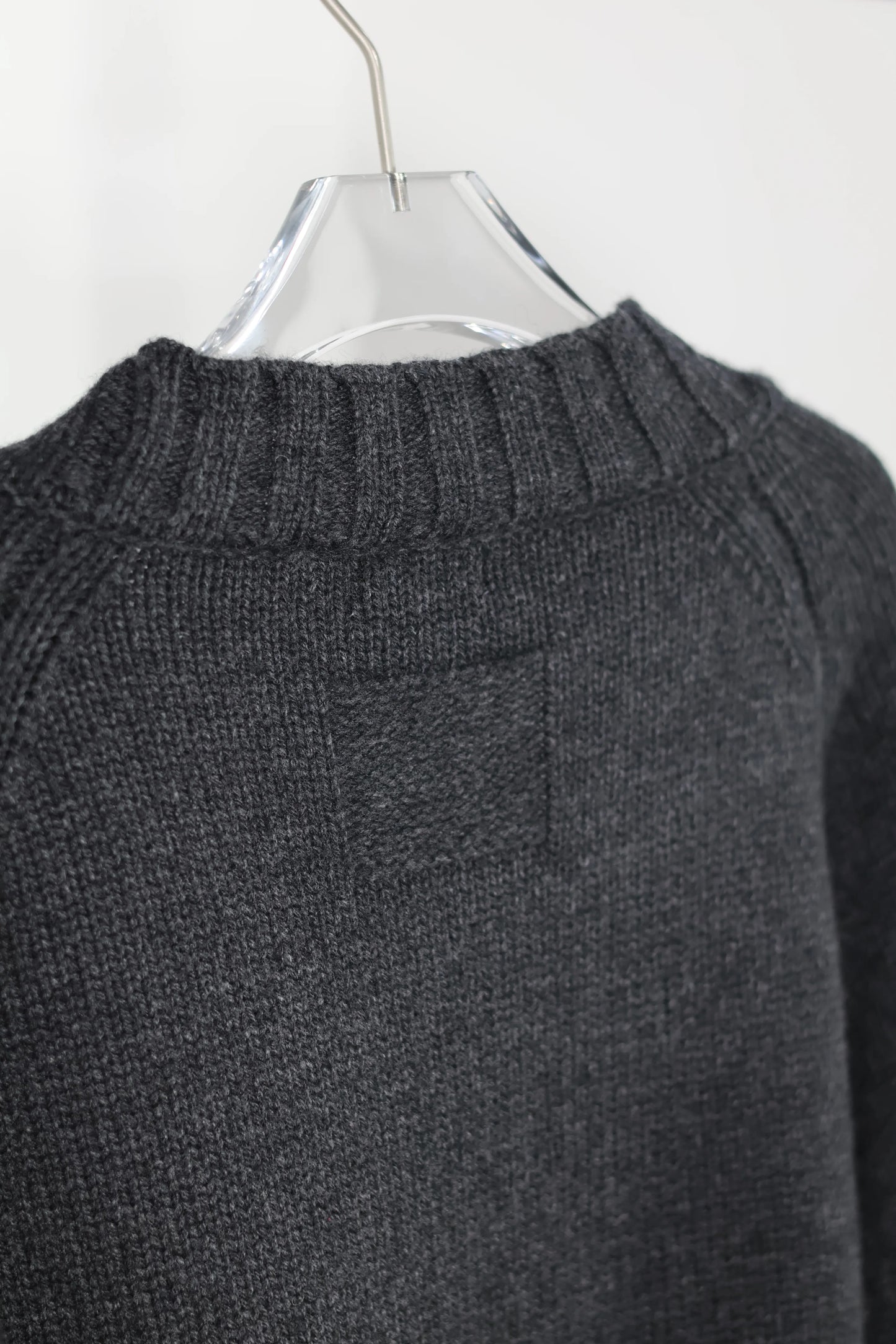 nakedgauge - COMFORT BLEND YARN JAPANESE BAND CARDIGAN - CHARCOAL