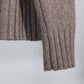 nakedgauge - COMFORT BLEND YARN JAPANESE BAND CARDIGAN - BROWN