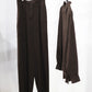 JOHN MASON SMITH / JANE SMITH - SILK NOIL GARMENT DYE OVERSIZED REGULAR COLLAR SHIRT - BROWN