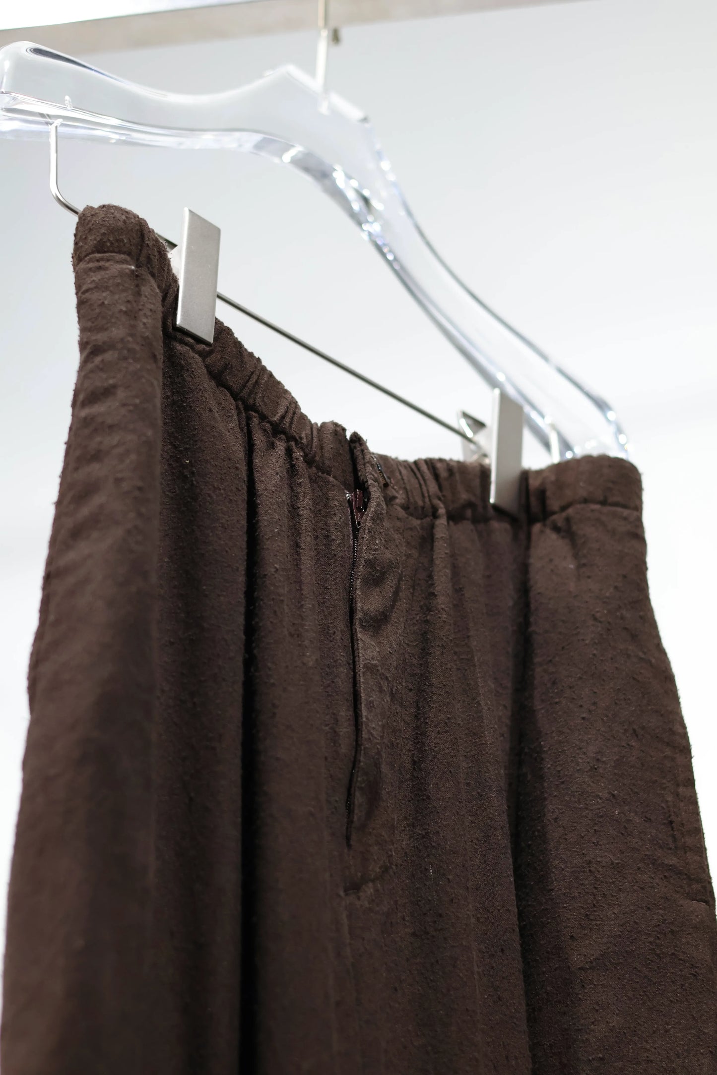 JOHN MASON SMITH / JANE SMITH - SILK NOIL GARMENT DYE PAJAMA PANTS - BROWN