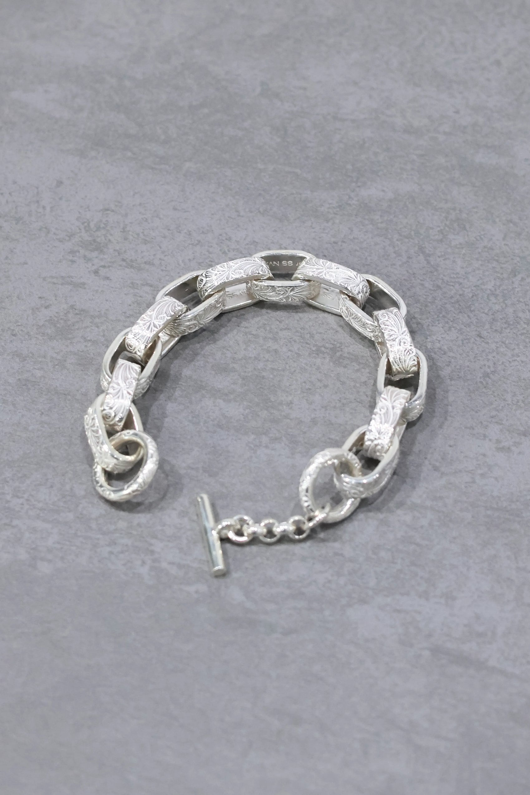 WAKAN SILVER SMITH - Arabesque Hopi chain bracelet - SILVER