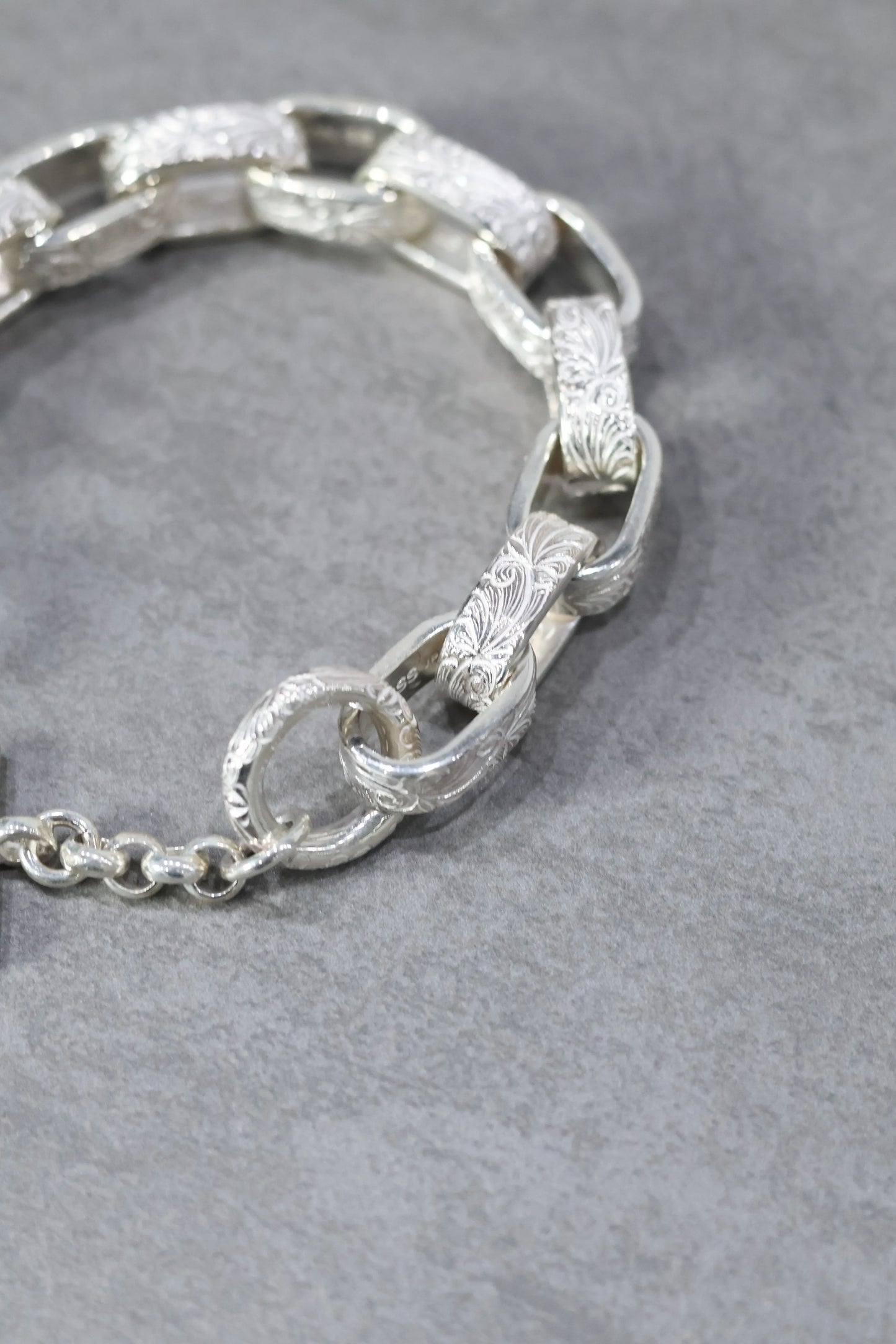 WAKAN SILVER SMITH - Arabesque Hopi chain bracelet - SILVER