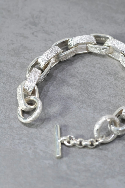 WAKAN SILVER SMITH - Arabesque Hopi chain bracelet - SILVER
