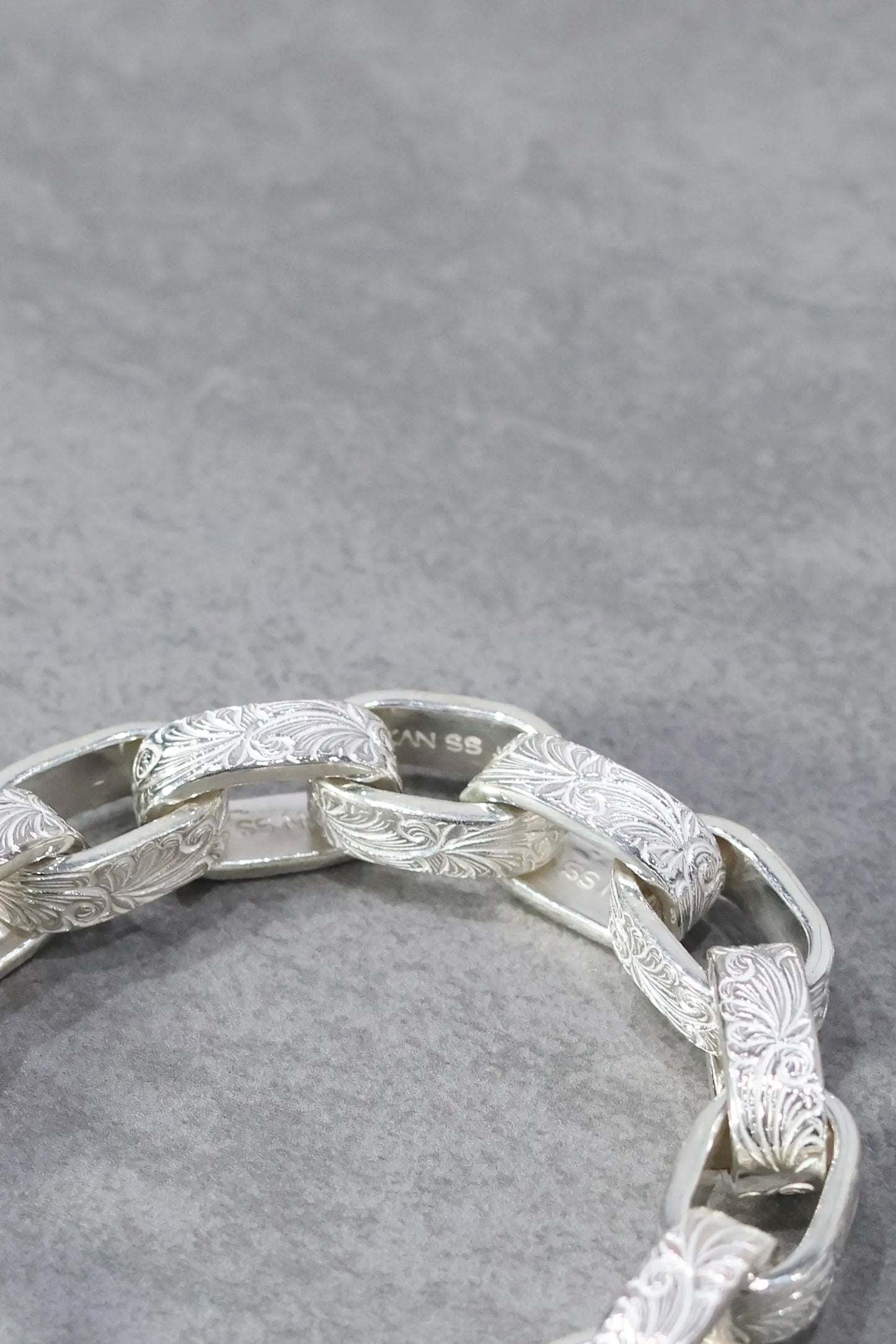 WAKAN SILVER SMITH - Arabesque Hopi chain bracelet - SILVER