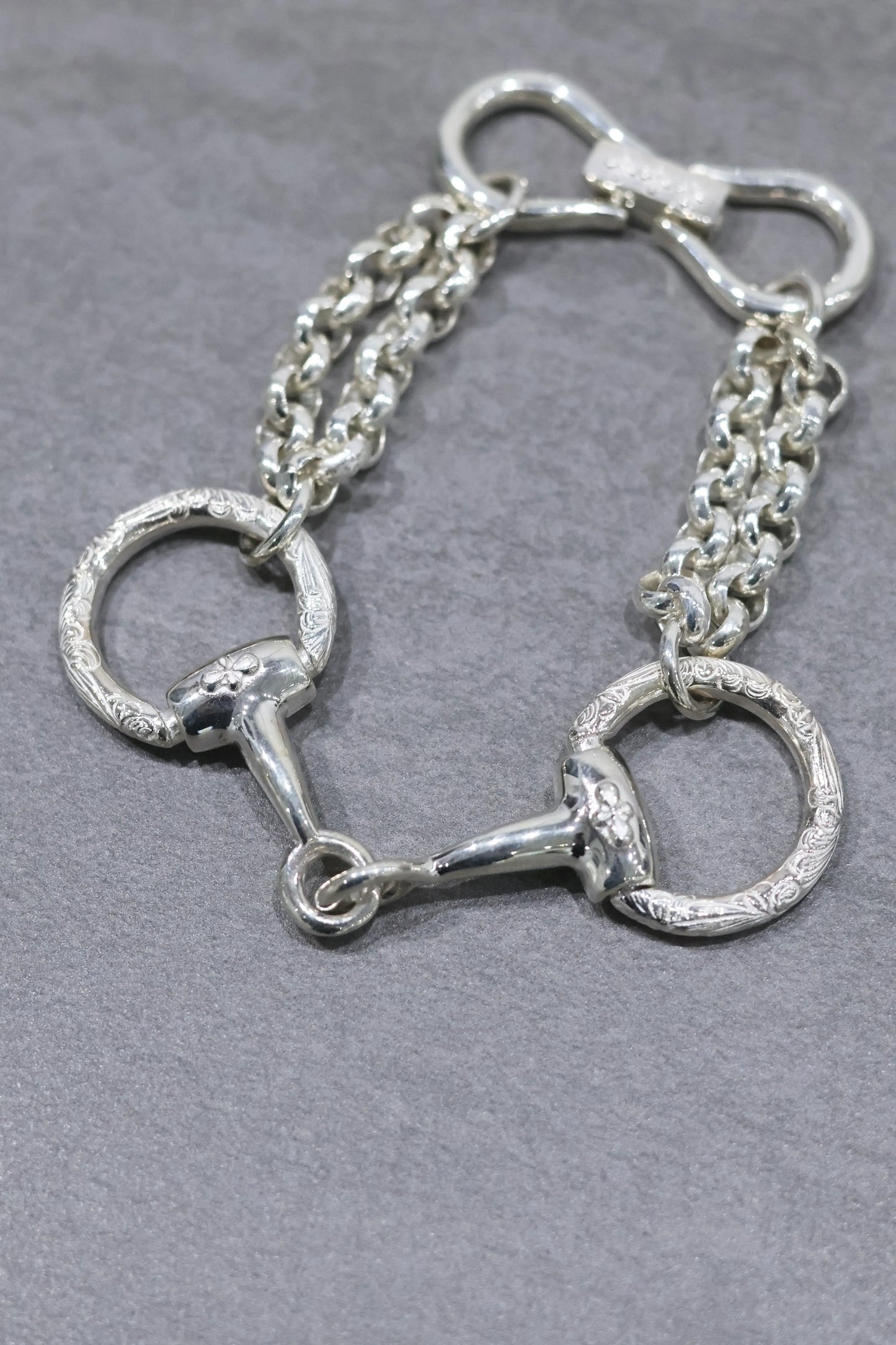 WAKAN SILVER SMITH - Horse bit bracelet L - SILVER