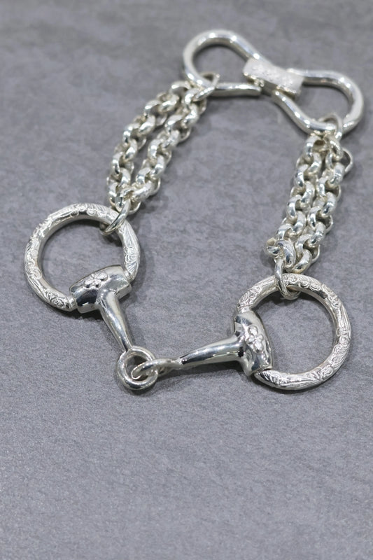 WAKAN SILVER SMITH - Horse bit bracelet L - SILVER