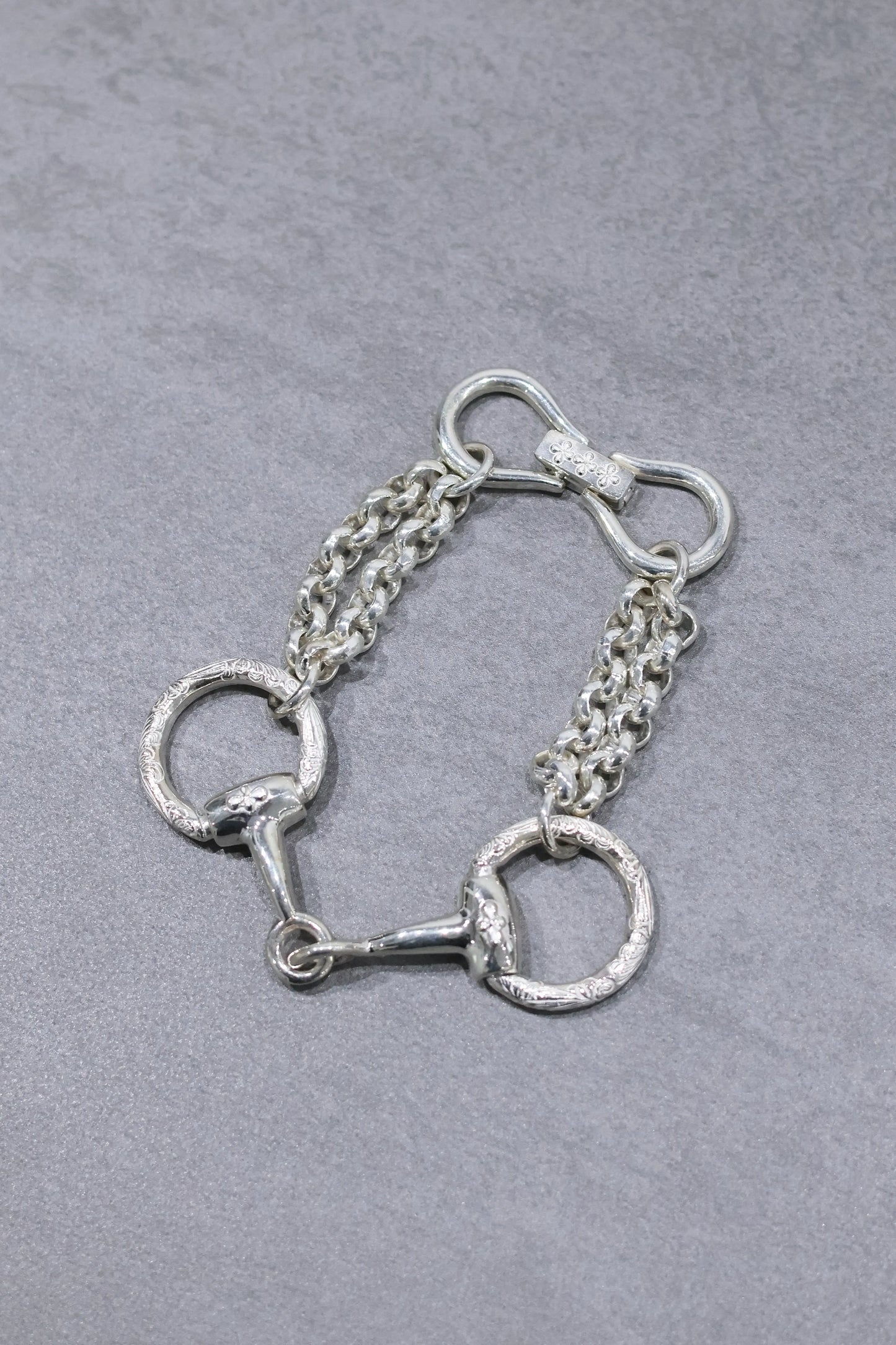 WAKAN SILVER SMITH - Horse bit bracelet L - SILVER