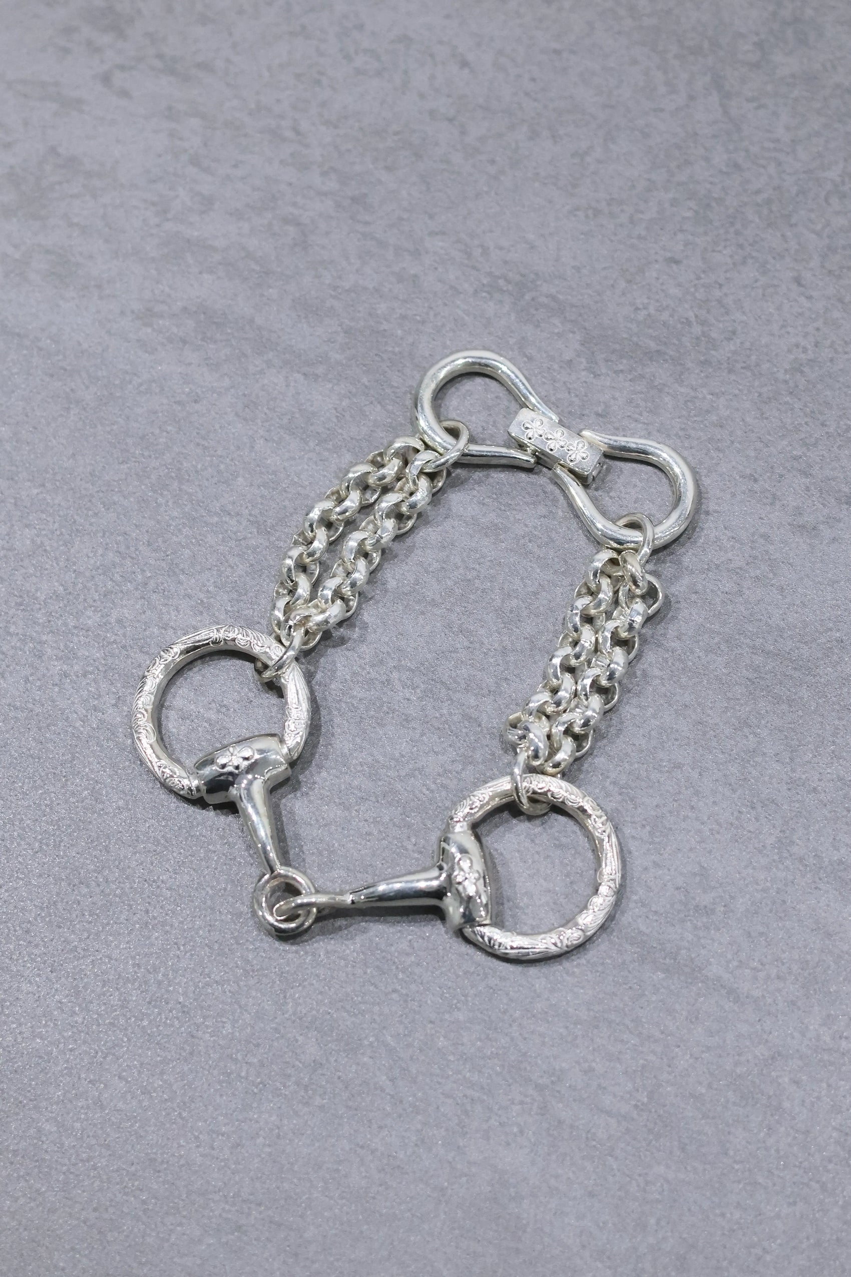 WAKAN SILVER SMITH - Horse bit bracelet L - SILVER