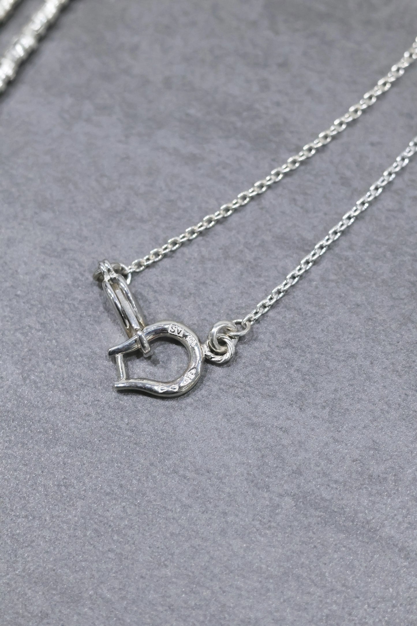 WAKAN SILVER SMITH - Horse shoe handmade beads necklace - SILVER
