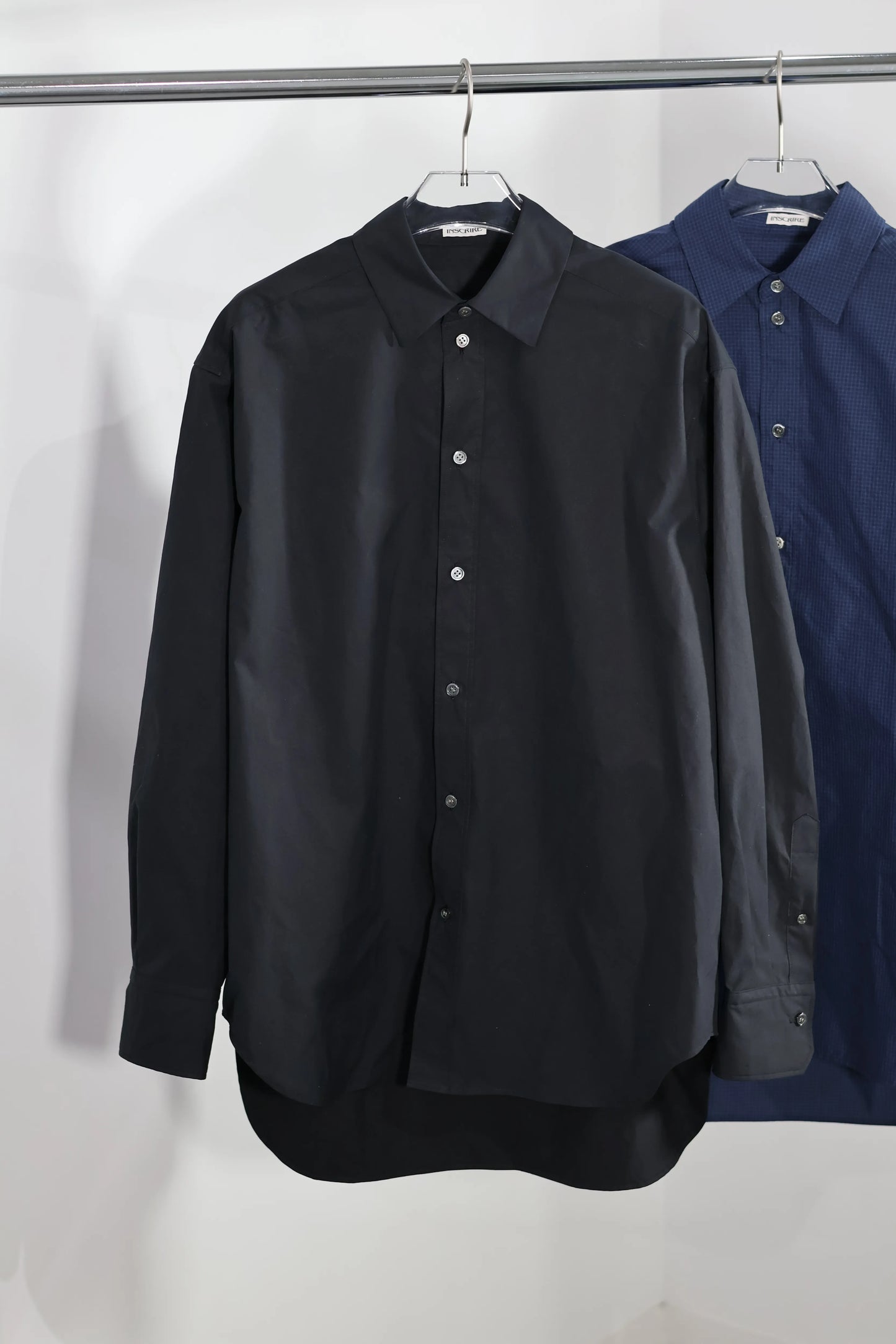 INSCRIRE - Cotton Regular Shirt - BLACK