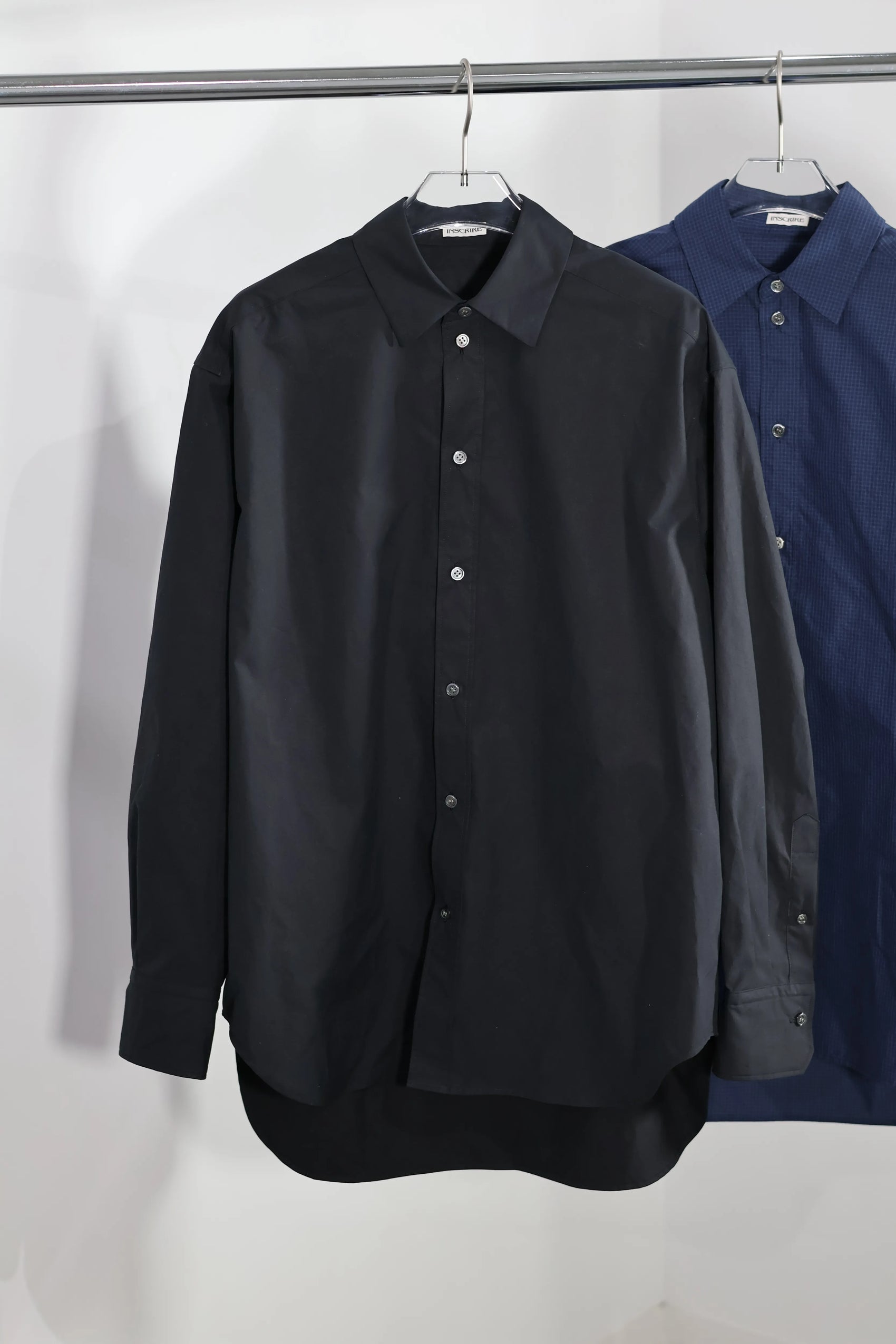 INSCRIRE - Cotton Regular Shirt - BLACK