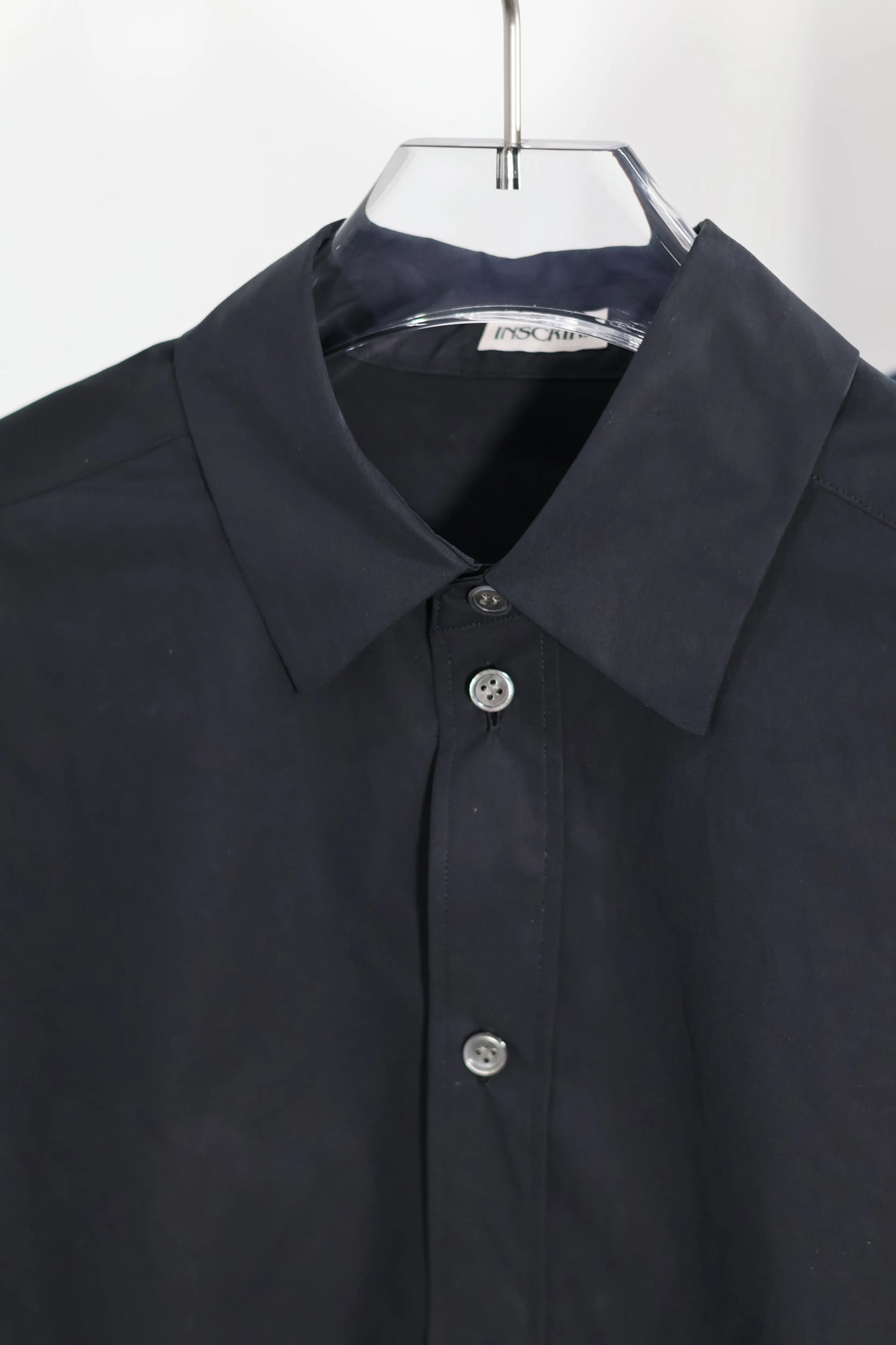 INSCRIRE - Cotton Regular Shirt - BLACK