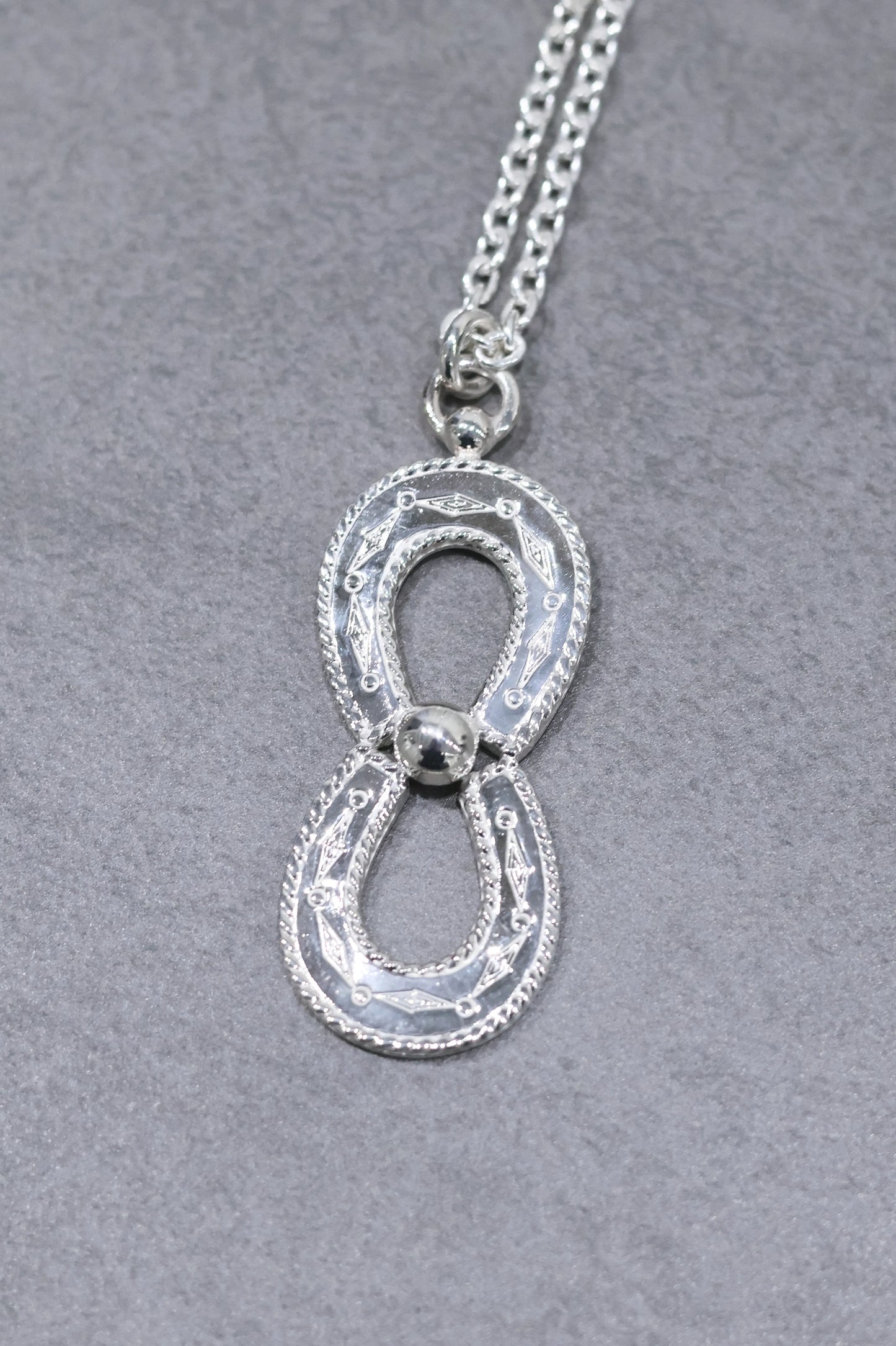 WAKAN SILVER SIMITH - Spirit Horseshoe necklace (double) - SILVER