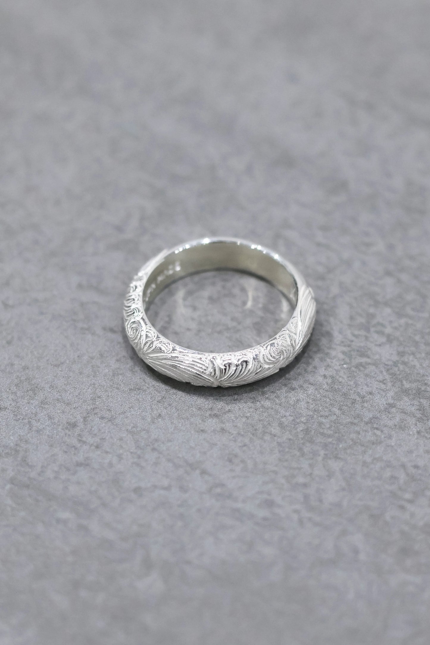WAKAN SILVER SMITH - Arabesque half round ring S - SILVER