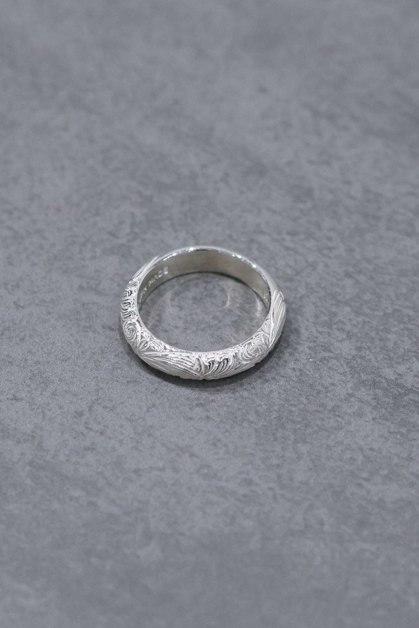 WAKAN SILVER SMITH - Arabesque half round ring S - SILVER