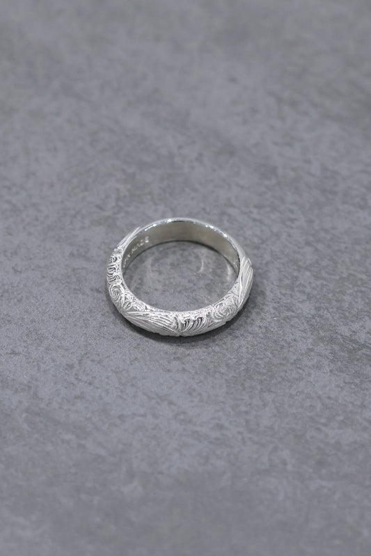 WAKAN SILVER SMITH - Arabesque half round ring S - SILVER