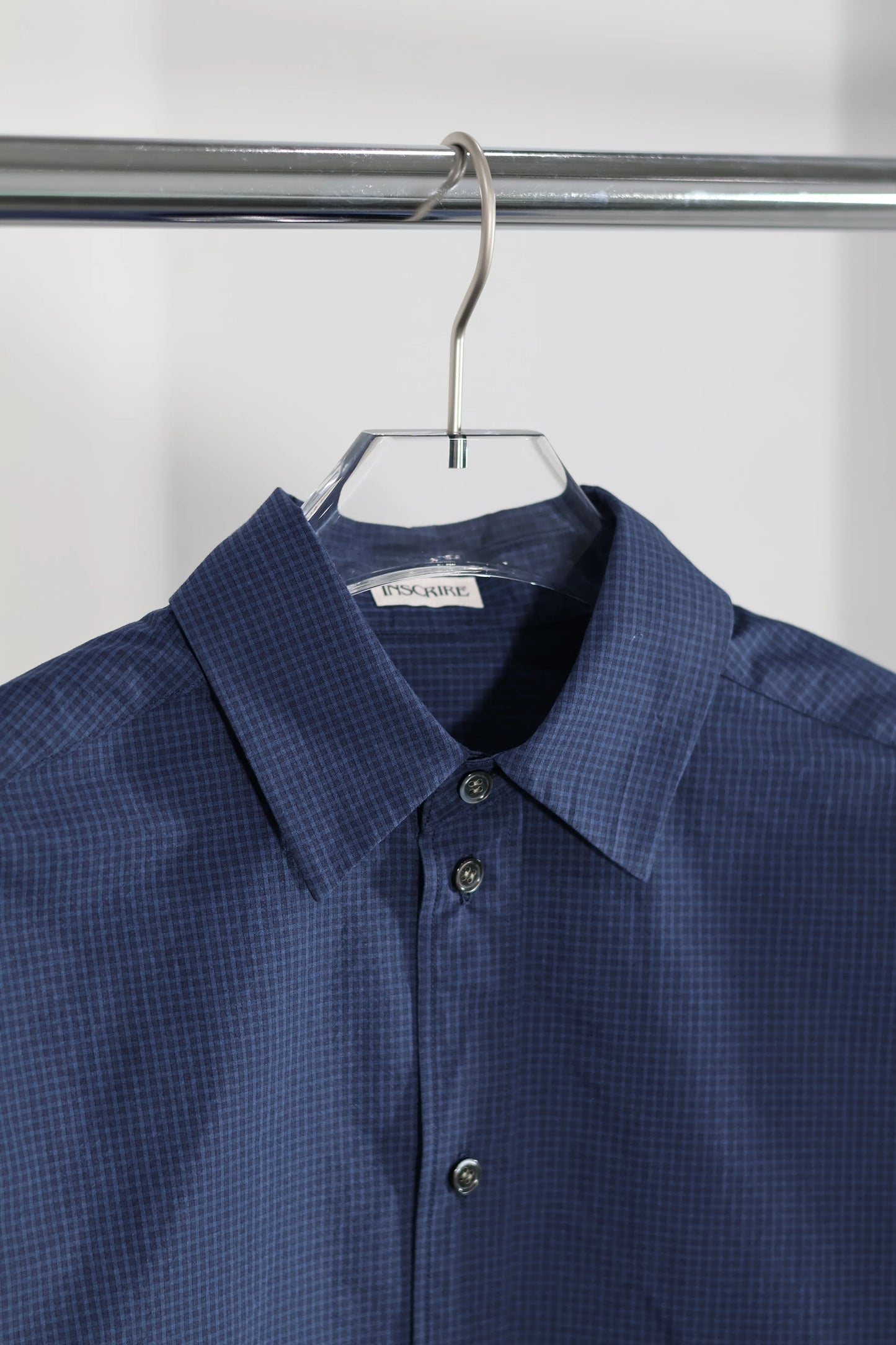 INSCRIRE - Check Regular Shirt - BLUE