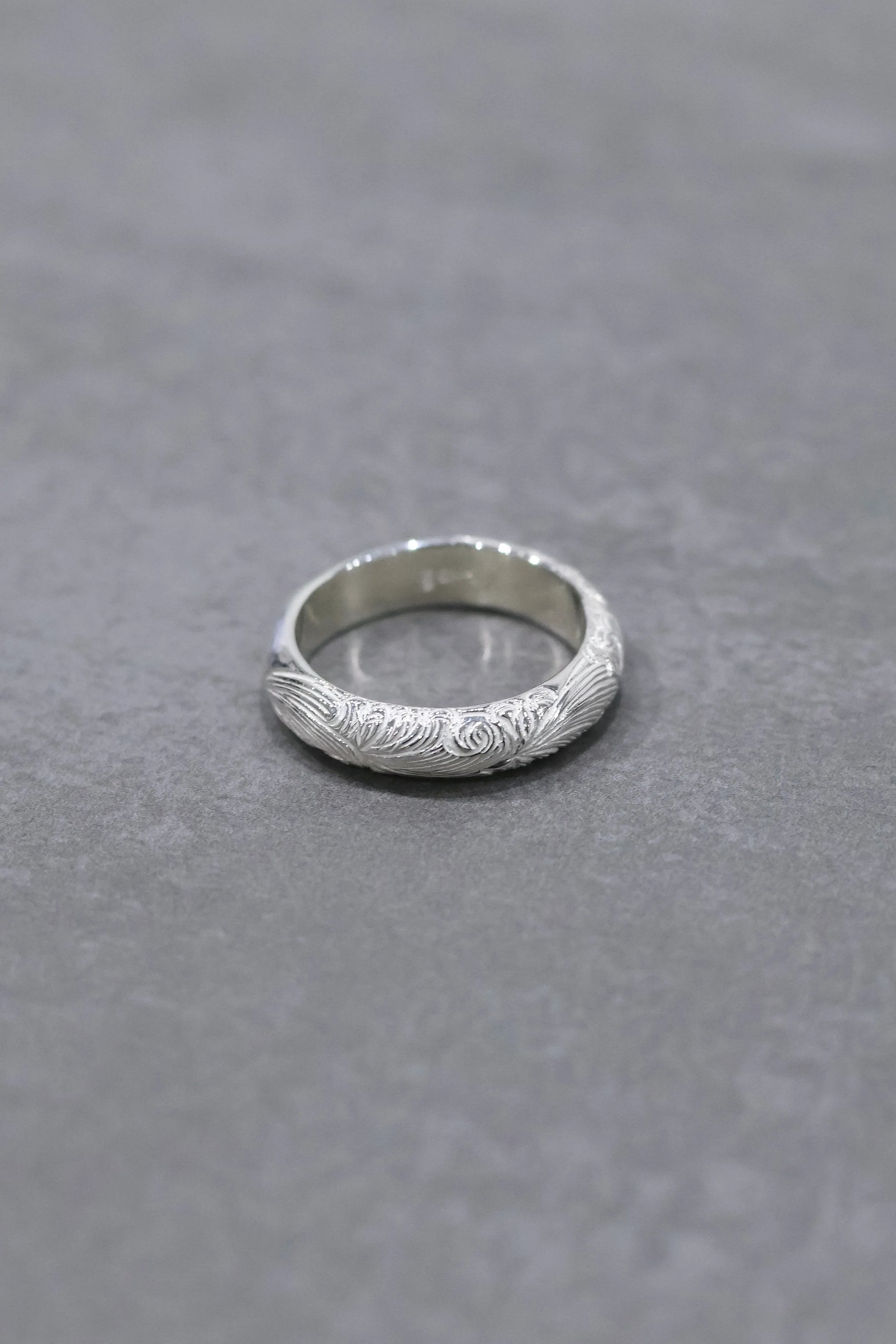 WAKAN SILVER SMITH - Arabesque half round ring S - SILVER