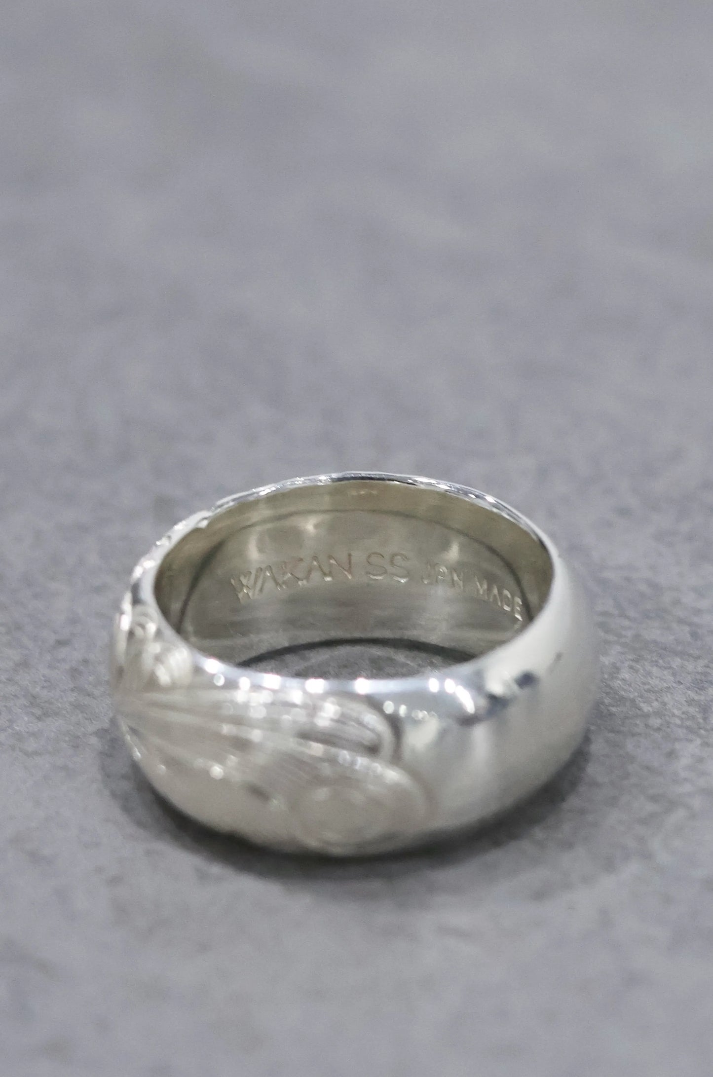 WAKAN SILVER SMITH - Arabesque half round ring L - SILVER