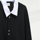 TANAKA - JERSEY CARDIGAN - BLACK HERRINGBONE
