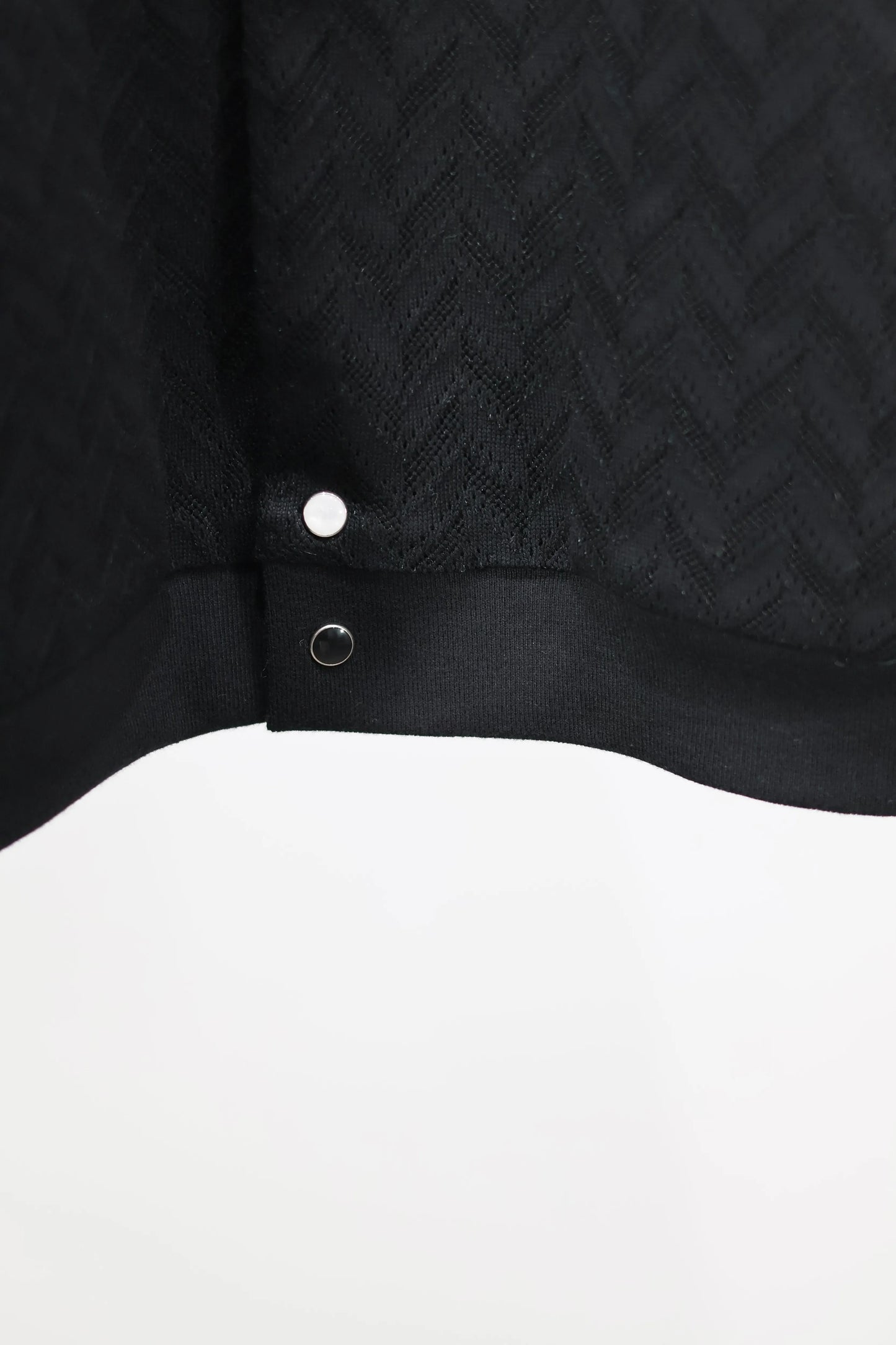 TANAKA - JERSEY CARDIGAN - BLACK HERRINGBONE