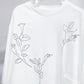 TANAKA - THE BOXY TEE - WHITE(EMBROIDERY)
