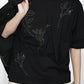 TANAKA - THE BOXY TEE - BLACK(EMBROIDERY)