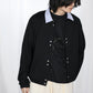 TANAKA - JERSEY CARDIGAN - BLACK HERRINGBONE