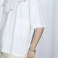TANAKA - THE BOXY TEE - WHITE(EMBROIDERY)