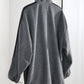 INSCRIRE - Fleece Loose Fit Track Jacket - DK.GREY