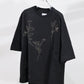 TANAKA - THE BOXY TEE - BLACK(EMBROIDERY)