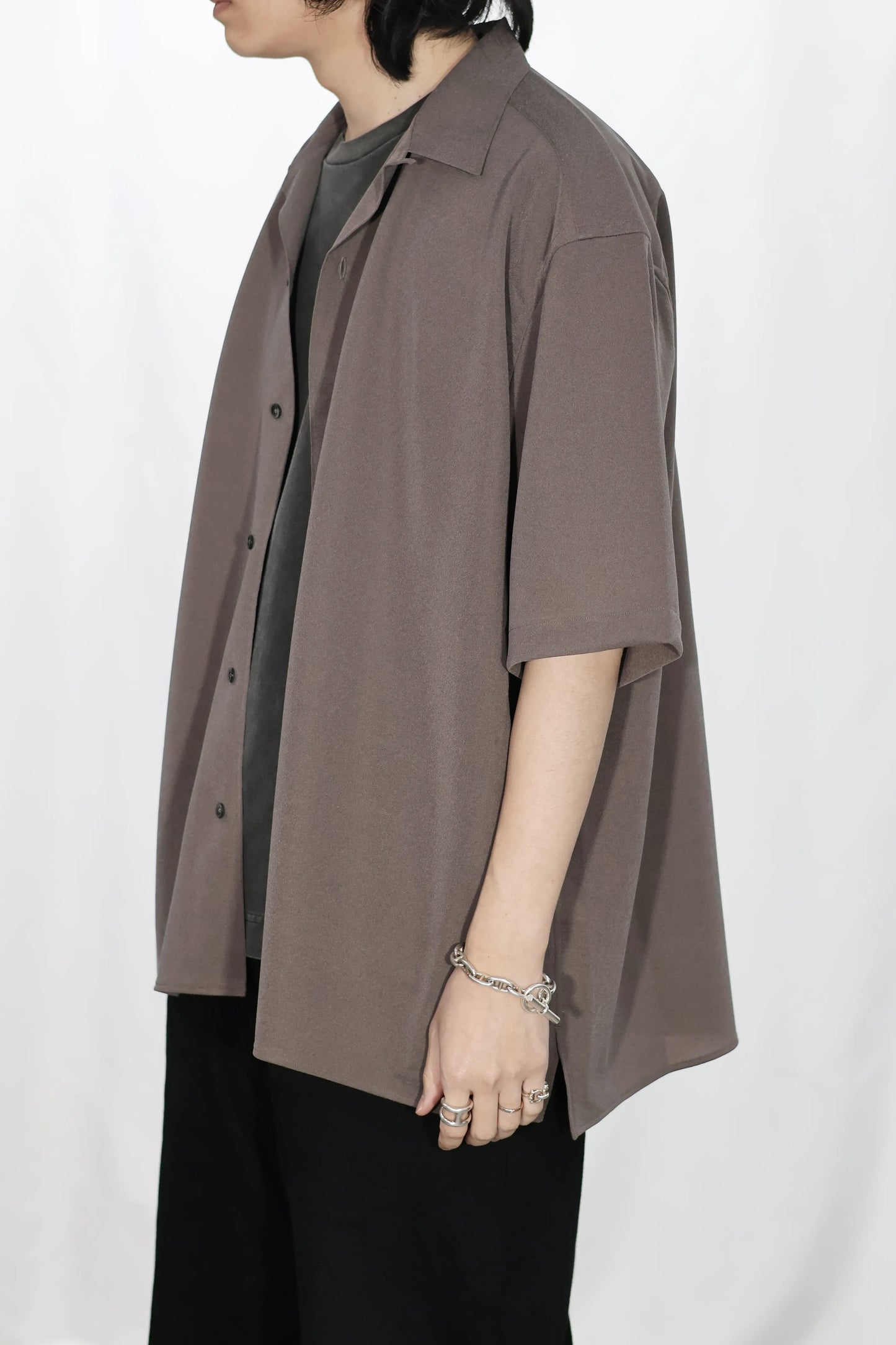 KANEMASA PHIL. - 36G Cupro Ether Shirt - CHARCOAL