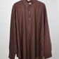 KANEMASA PHIL. - 46G Atmosphere Stripe Shirt - BROWN(Rustic Brown)