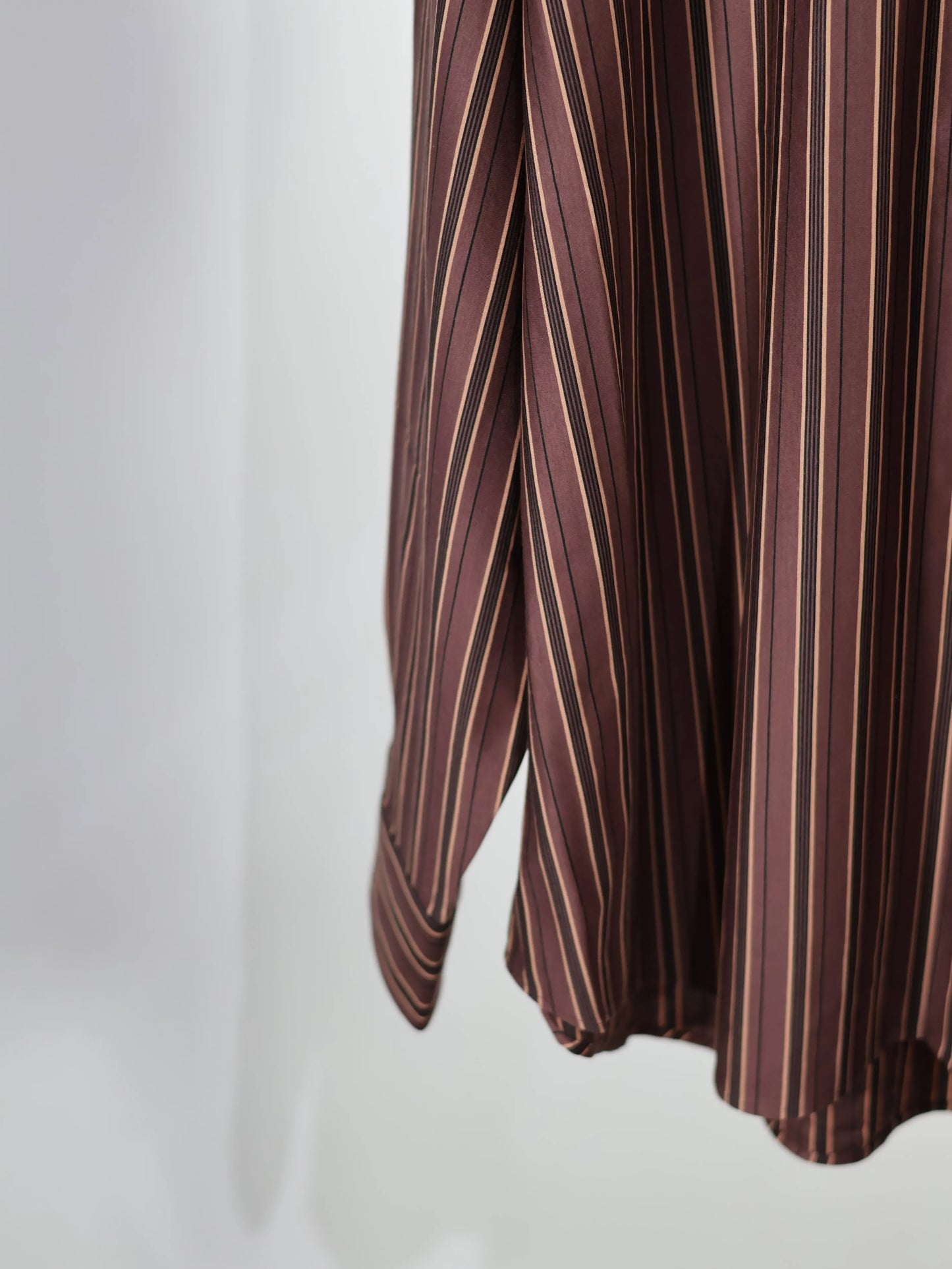 KANEMASA PHIL. - 46G Atmosphere Stripe Shirt - BROWN(Rustic Brown)