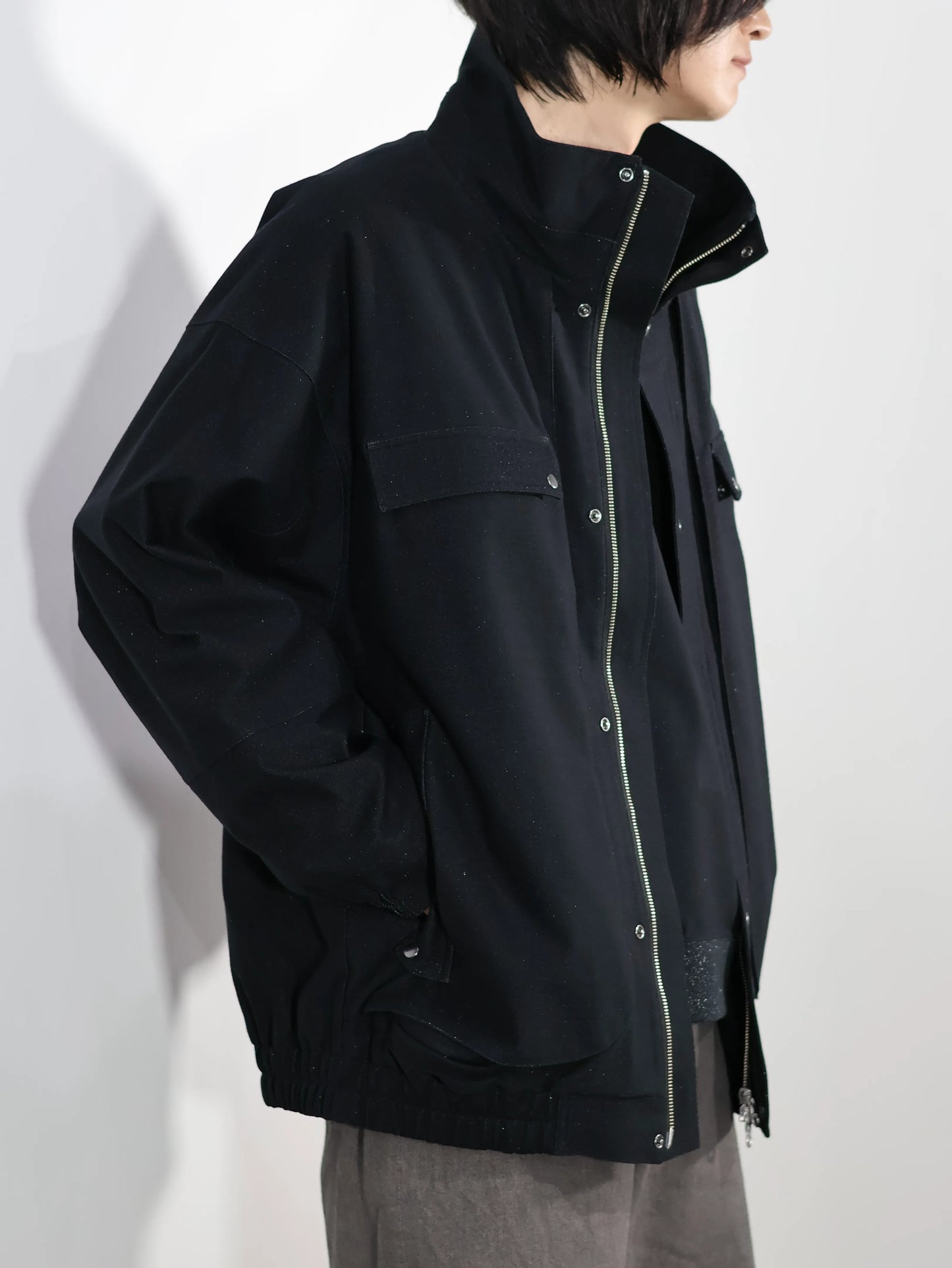 KANEMASA PHIL. - 36G Glittery Double Blouson - BLACK(Night Black)