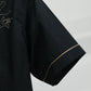 TANAKA - BOWLING SHIRT - BLACK(EMBROIDERY)