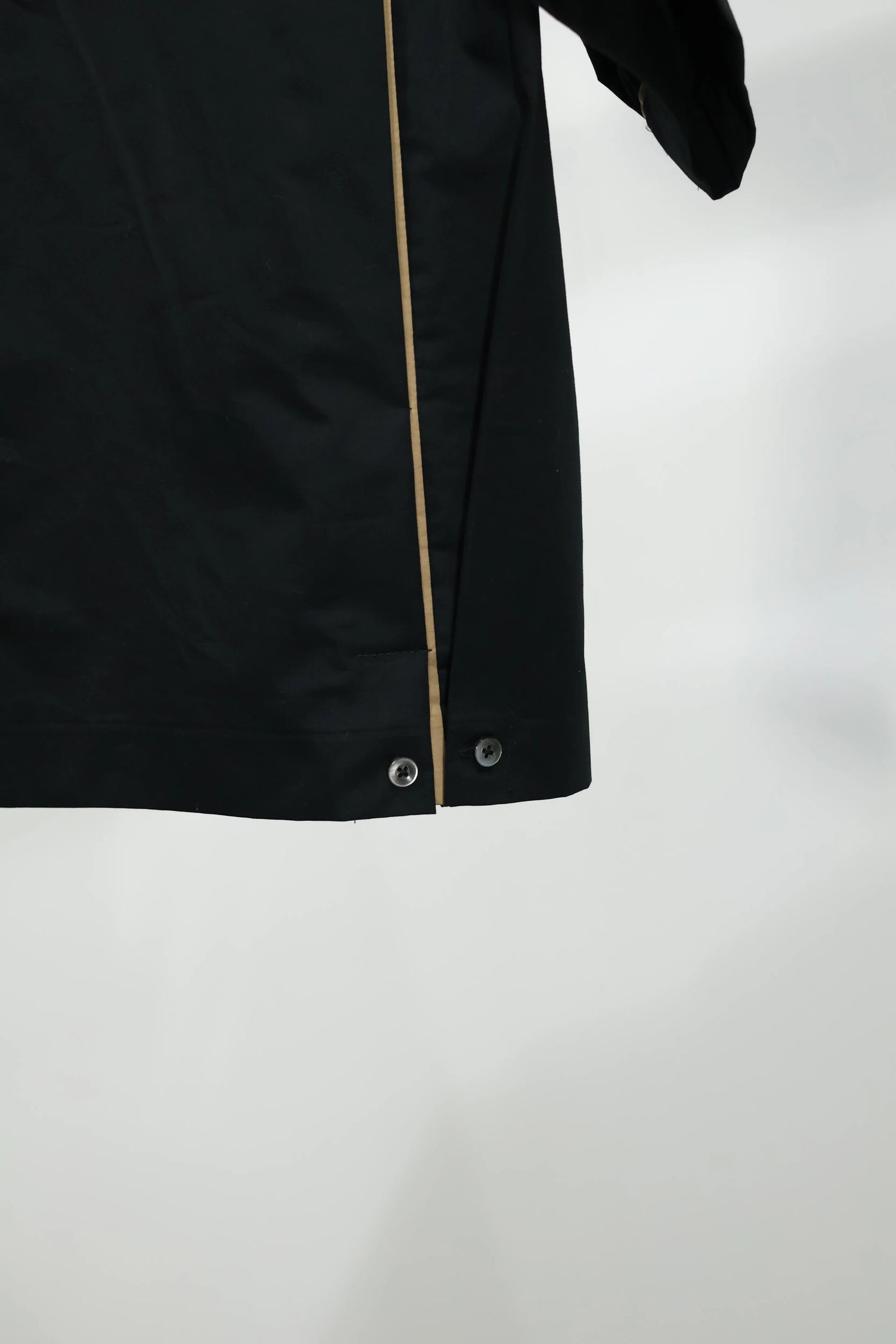 TANAKA - BOWLING SHIRT - BLACK(EMBROIDERY)