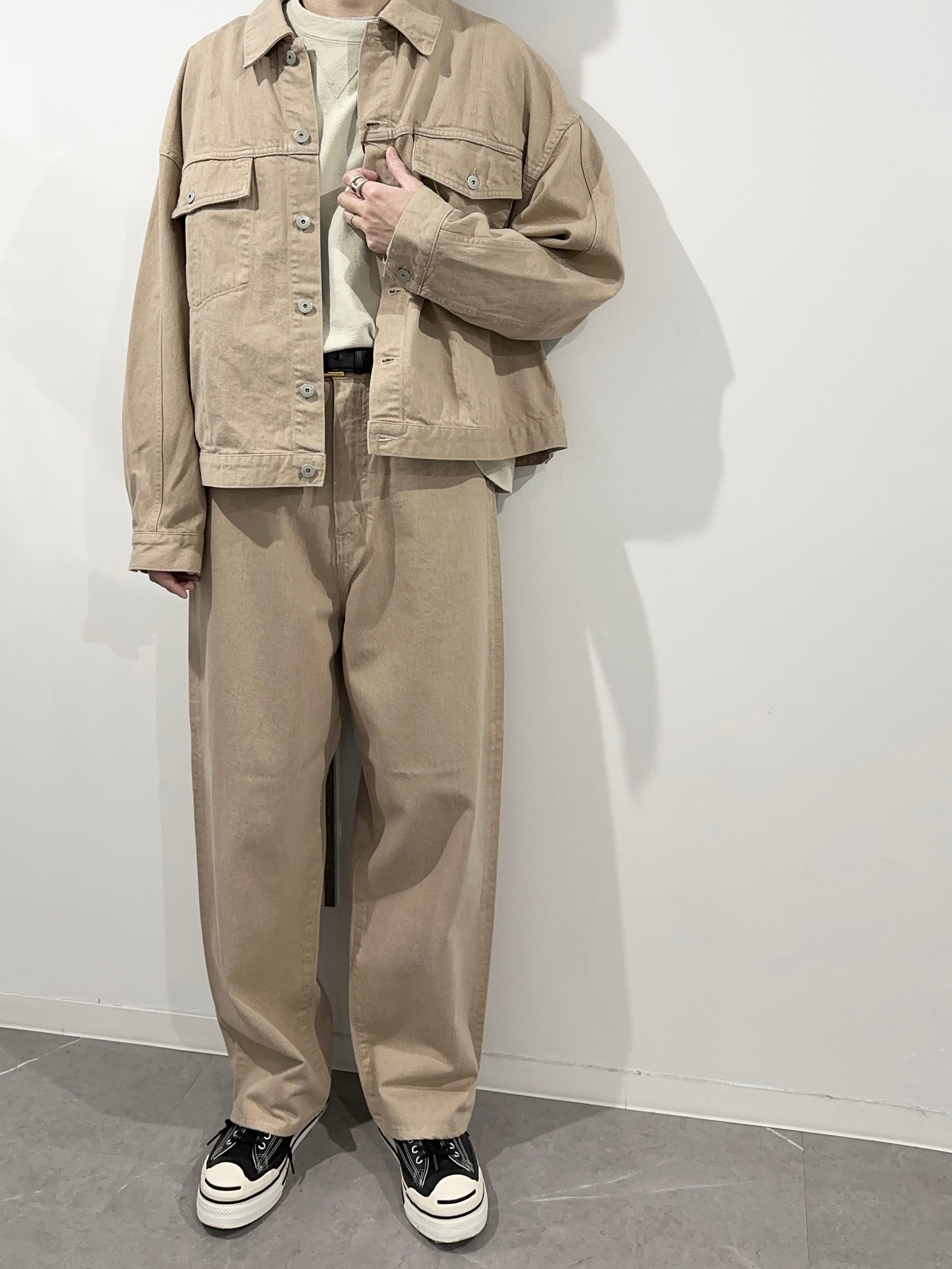 INSCRIRE Color Denim Balloon Pants - BEIGE – un