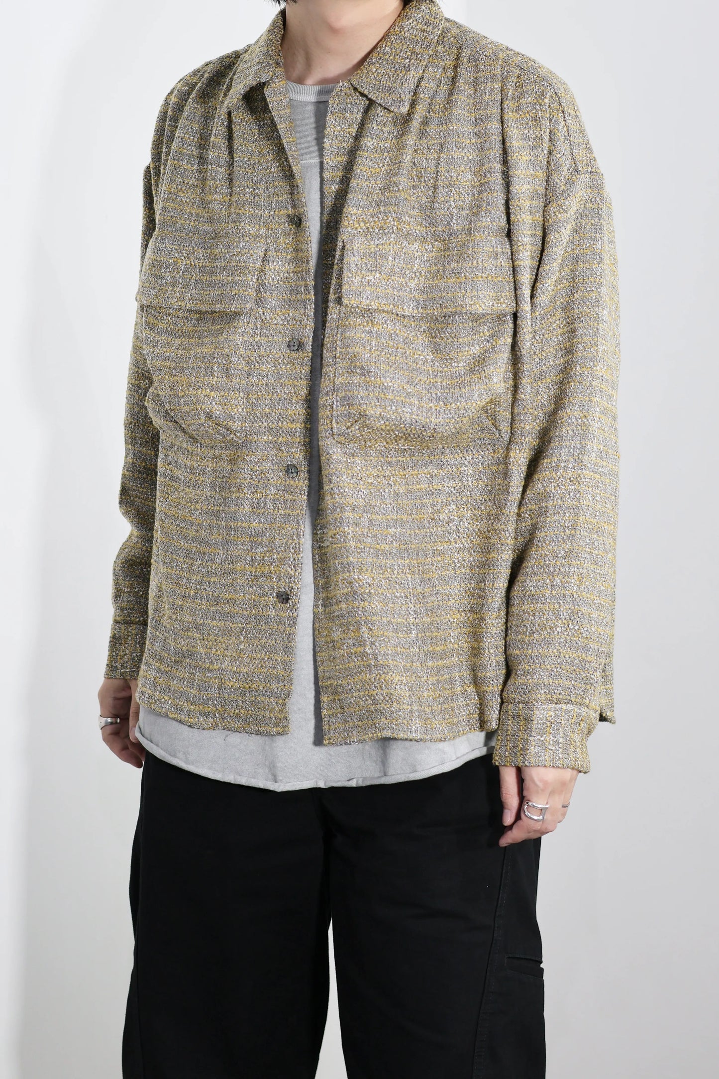TANAKA - OVERSHIRT - YELLOW TWEED